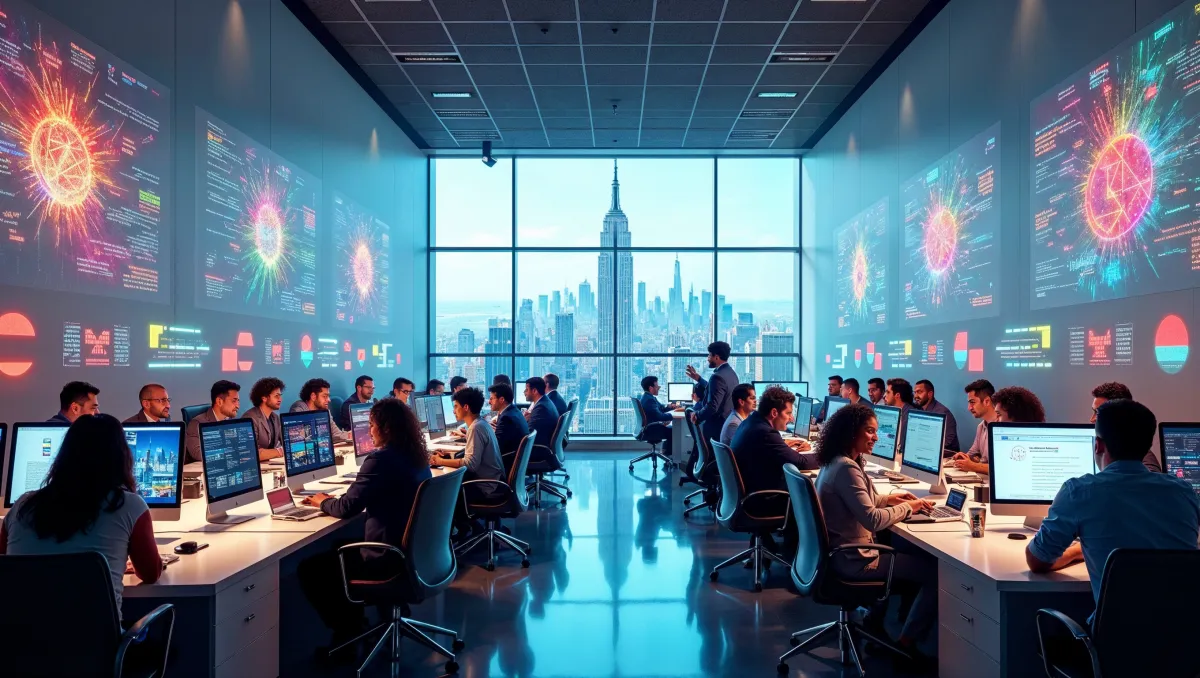 Equipe digital em reunião sobre soluções inovadoras